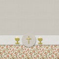 First holy communion vintage background Royalty Free Stock Photo