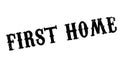 First Home rubber stamp Royalty Free Stock Photo