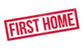 First Home rubber stamp Royalty Free Stock Photo
