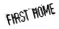 First Home rubber stamp Royalty Free Stock Photo