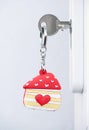First house key and keyring Royalty Free Stock Photo