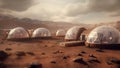 first human colony on Mars, neural network generated image
