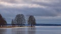 The first ice on Lake Tuusula in December in Jarvenpaa.