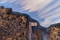 First ice on the surface of the lake, withered grass and fishermen pier Royalty Free Stock Photo