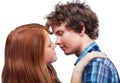 First kiss Royalty Free Stock Photo