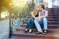 First kiss on the first date Royalty Free Stock Photo