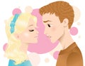 First Kiss Royalty Free Stock Photo