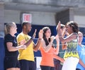 First Lady Michelle Obama joined by professional tennis players at Arthur Ashe Kids Day at Billie Jean King National Tennis Center