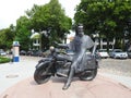The first legendary motorcyclist sculpture, Lithuania