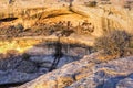 First Light on Butler Wash Ruins Royalty Free Stock Photo