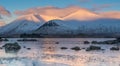 First light at Lochan na h-achlaise, Glencoe Royalty Free Stock Photo