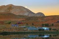 While the first light of morning appears in Egrigol Village at the foot of the Deer Mountains. Atalya-Turkey