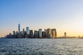 The first light over Lower Manhattan, NYC, USA Royalty Free Stock Photo