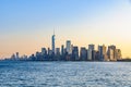 The first light over Lower Manhattan, NYC, USA Royalty Free Stock Photo