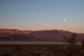 Twilight before sunrise, Panamint Valley and Argus Range mountains, hidden deserted California landscape Royalty Free Stock Photo