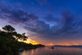 First lights of dawn on the French Riviera (CÃÂ´te d\'Azur)