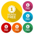 First month free sign icon