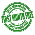 First month free sign or stamp