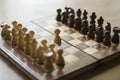 First move of chess game Royalty Free Stock Photo
