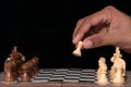 First move - the game begins Royalty Free Stock Photo