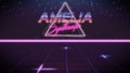 first name Amelia in synthwave style