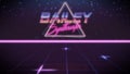 first name Bailey in synthwave style