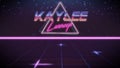 first name Kaylee in synthwave style