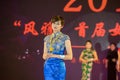 Cloisonne-Female cheongsam show