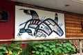 First Nations Wall Art , Coombs, BC Royalty Free Stock Photo