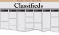 Newspaper classifieds Autos Royalty Free Stock Photo