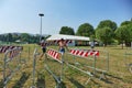 Activists arrive at Colletta urban park for the international protest rally Climate Social Camp Turin Italy