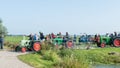 First participants start the oldtimer tractor tour