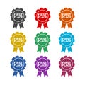 First place color ribbon set Royalty Free Stock Photo