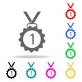 first place medal icon. Elements of School and study multi colored icons. Premium quality graphic design icon. Simple icon for web Royalty Free Stock Photo