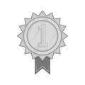 First place ribbon rosette icon Royalty Free Stock Photo