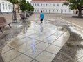 The first Pozega fountain or fountain on the square of St. Theresa, Pozega - Slavonia, Croatia - Prva poÃÂ¾eÃÂ¡ka fontana, PoÃÂ¾ega