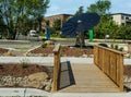 Little bridge and SmartFlower is the powerful symbol of the Dorval campus