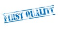 First quality blue stamp Royalty Free Stock Photo