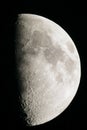 First quarter Moon Royalty Free Stock Photo