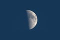 First Quarter Moon Royalty Free Stock Photo