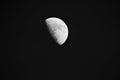 First quarter moon Royalty Free Stock Photo