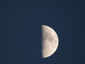 First quarter moon Royalty Free Stock Photo