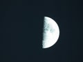 First quarter moon Royalty Free Stock Photo