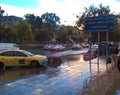 The first rain in the streets of Amman, Jordan