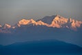 First rays over Kanchenjunga Peak, India