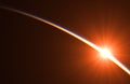 First Rays Of The Sun Above The Earth In Space Royalty Free Stock Photo