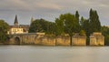 The first remaining arches of the Old Bridge of Poissy, France Royalty Free Stock Photo