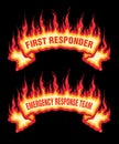 First Responder Fire Flames Banner