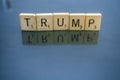 First Second Amendment Scrabble Letter Tiles Trump