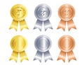 First second third place ribbon Royalty Free Stock Photo